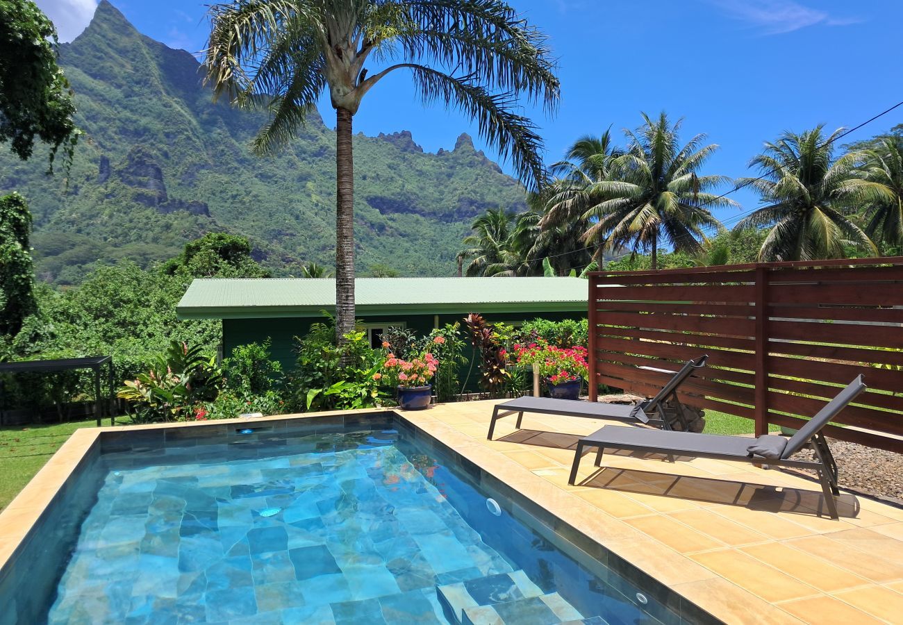 Ferienhaus in Paopao - MOOREA - Paopao Pool Mountain