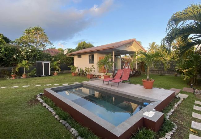 The view over the pool and outside 