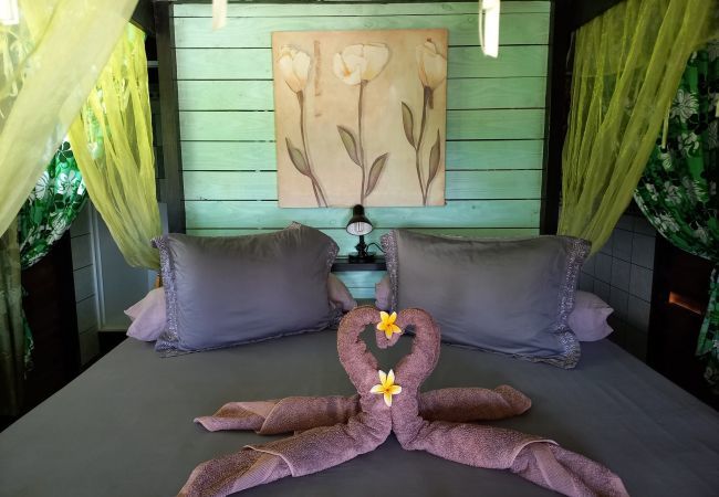 View of the bedroom with double bed