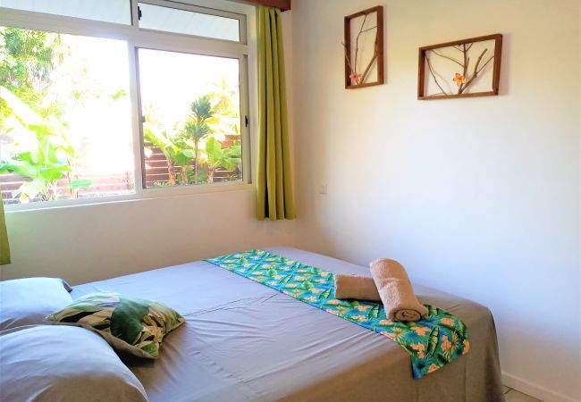 View of the bedroom with double bed