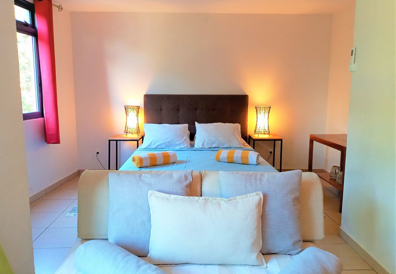 View of the bedroom with double bed