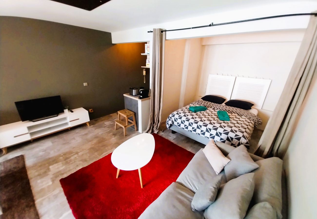 View of the bedroom with double bed
