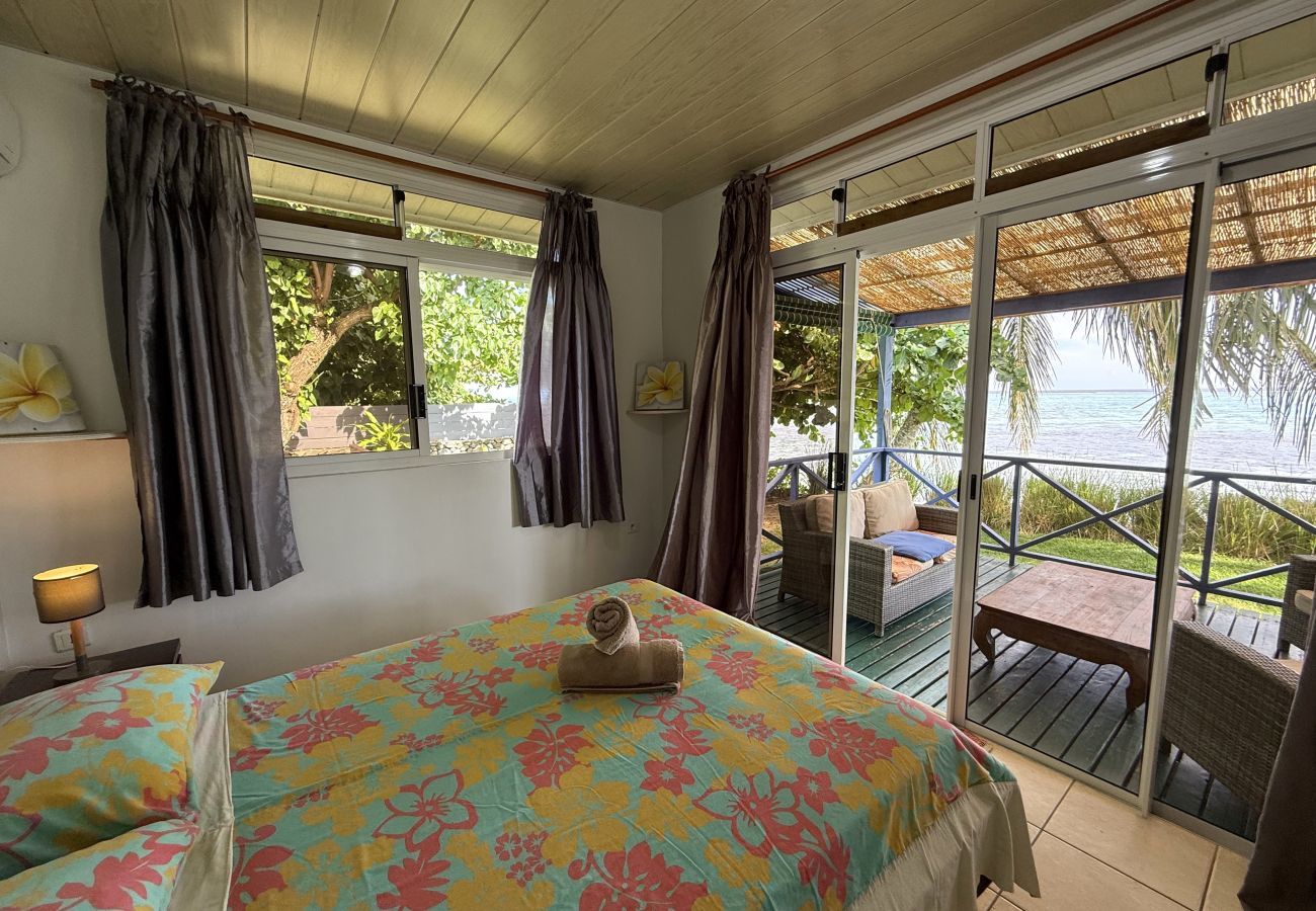 Camera del Fare Taina Nui con terrazza privata e splendida vista sulla laguna di Moorea