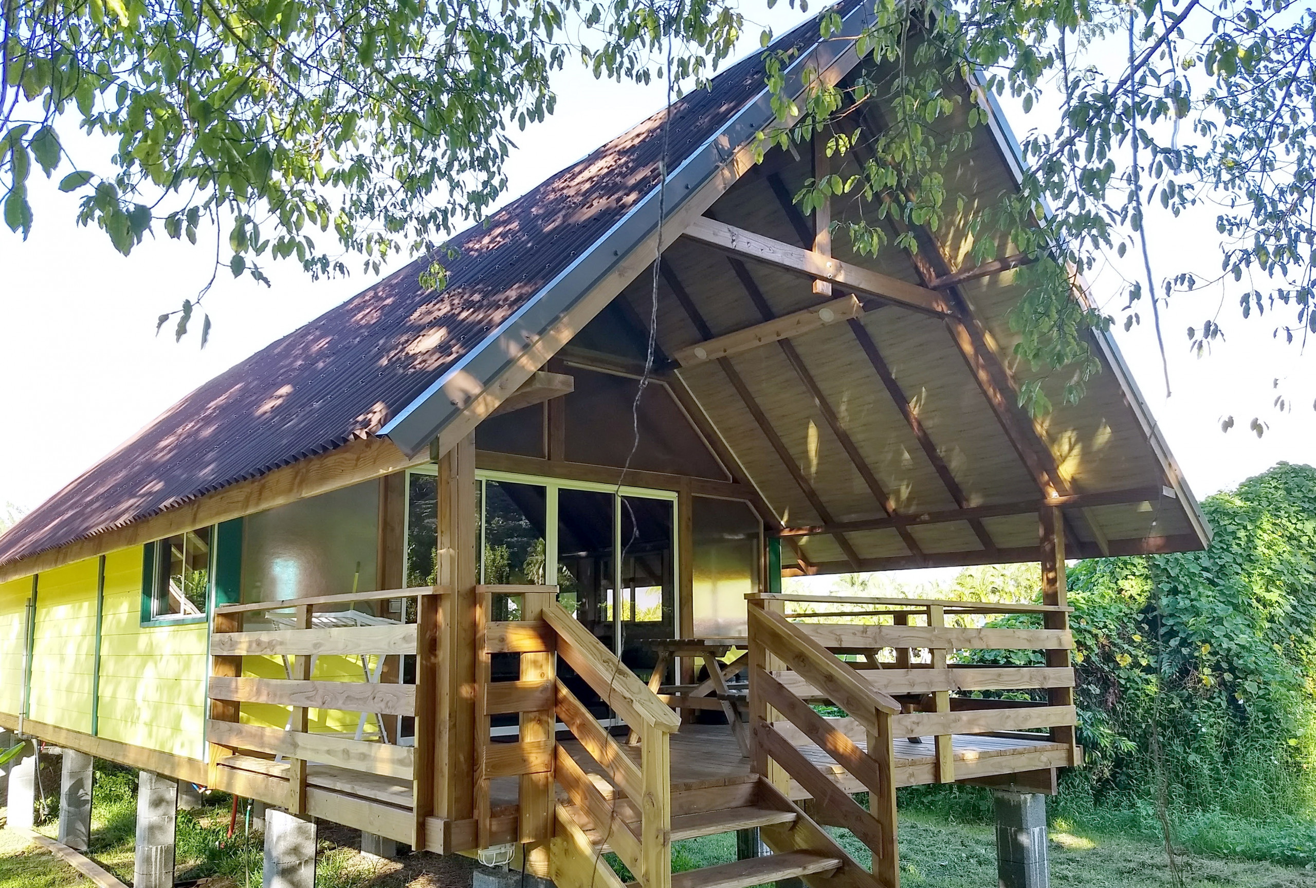 La vue sur le bungalow