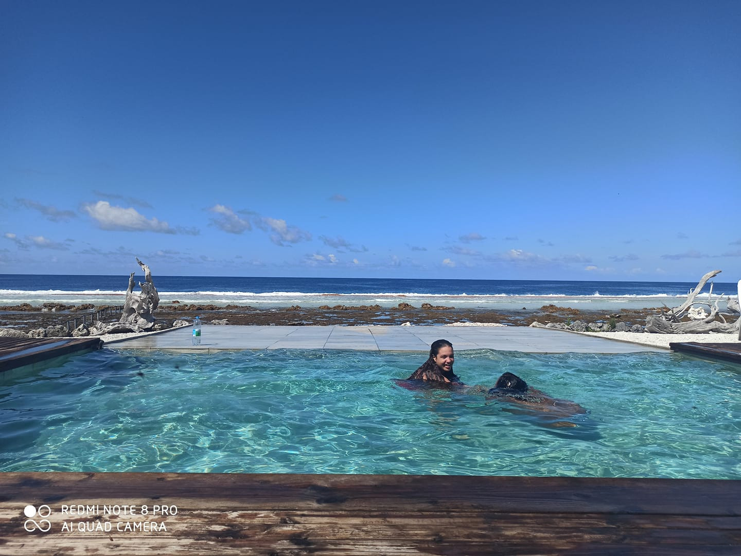 La vue sur la piscine 