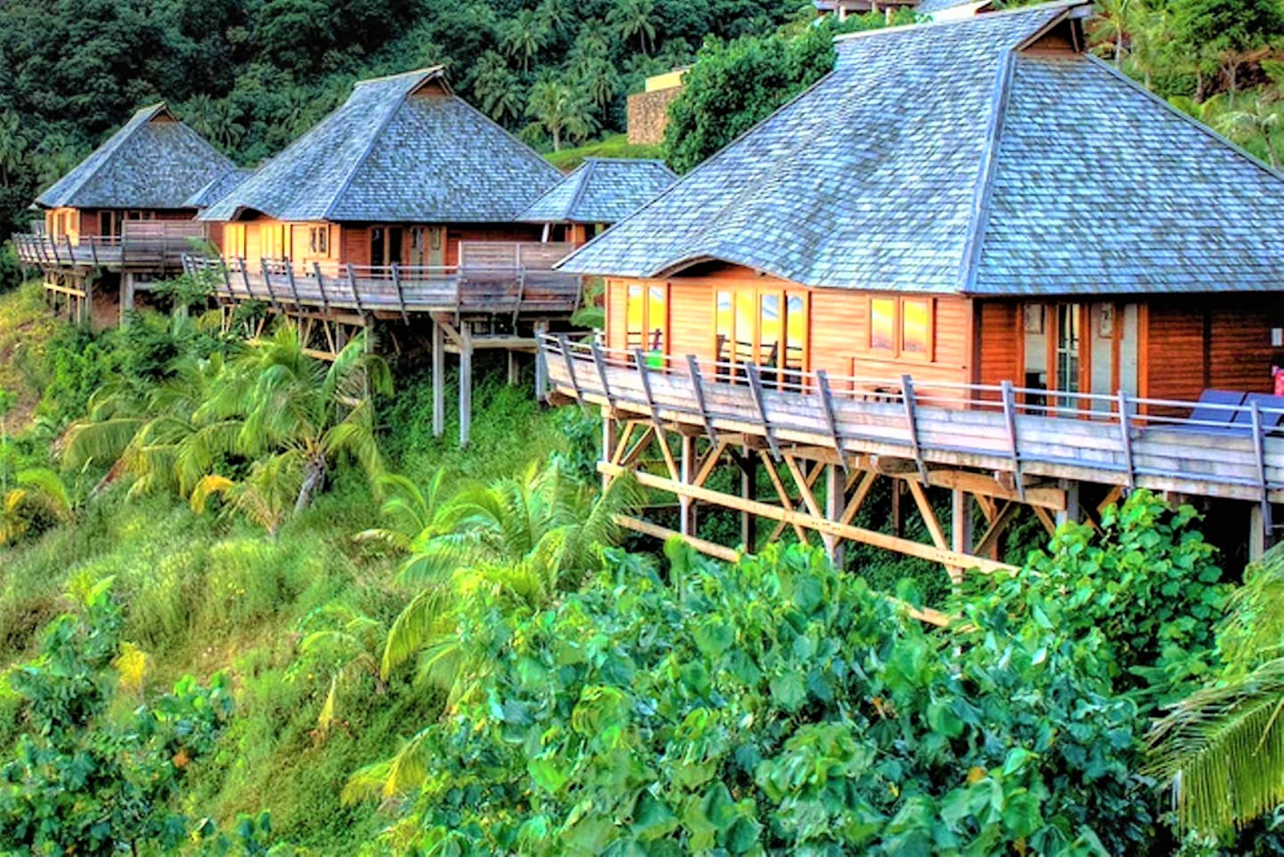 La vue sur la villa 