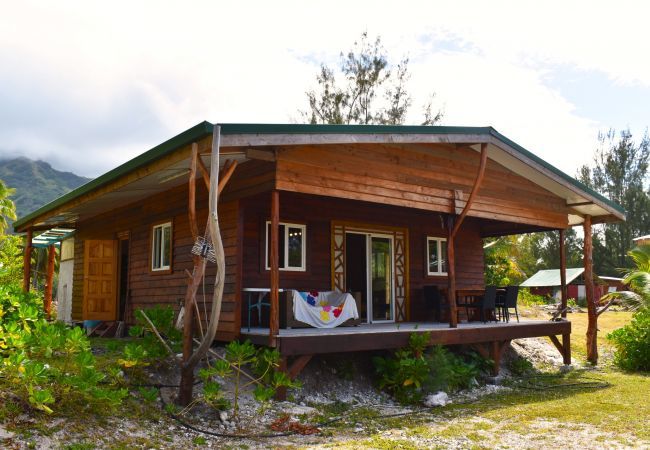 La vue sur le bungalow