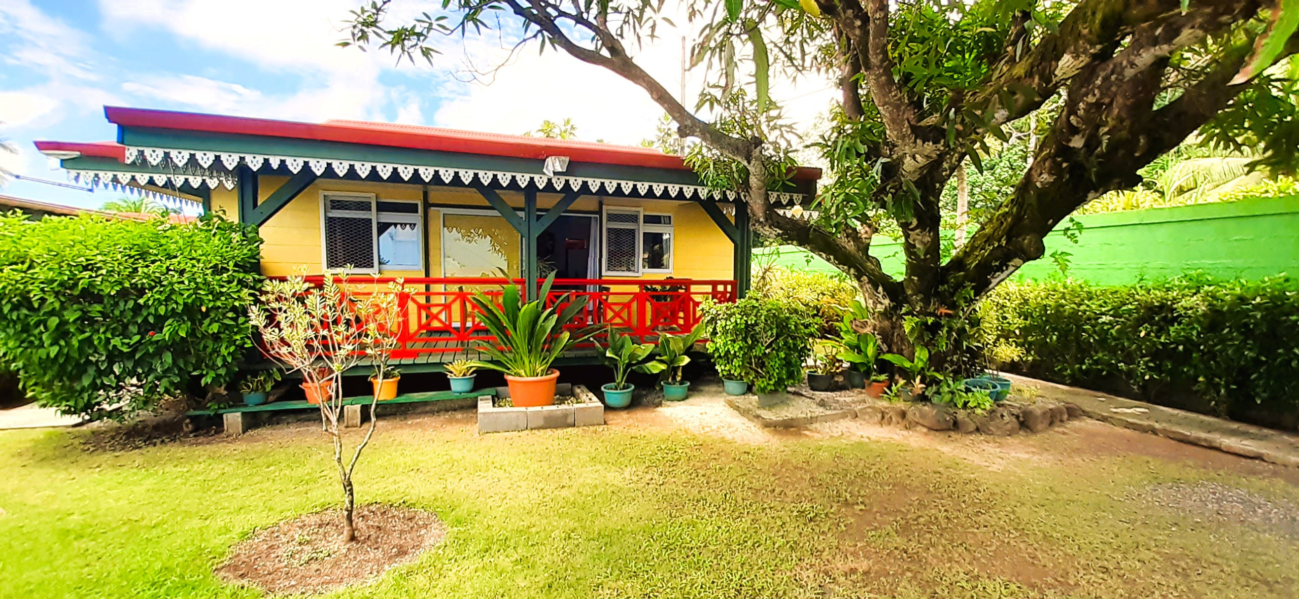 Maison de vacances à Raiatea pour 7 personnes avec jardin privatif luxuriant et arboré de fruitiers