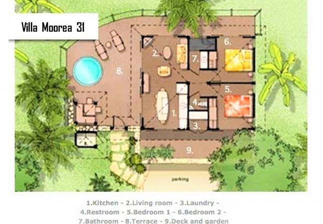 Villa em Tiahura - MOOREA - Tropical Villa Villa em Tiahura - MOOREA - Tropical Villa